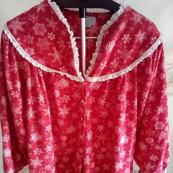 Lanz Of Salzburg Women's Nightgown Size 1X Snowflake Design - Picture 3 of 6